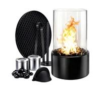 Setauoo Chimenea Mini de Mesa Interior,Chimenea de Alcohol,Pequeño Calefactor Para Espacios Reducidos | Para Uso En Interior: Escritorio, Sala De Estar, Oficina En Casa, Rincón, Patio, Balcón, Espacio