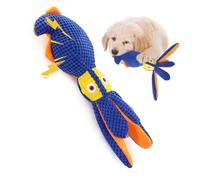 Setauoo Juguete de pulpo para perro, juguete suave y chirriante para perro, accesorio interactivo de dentición para cachorros para Año Nuevo chino, día de San Valentín, interior o exterior
