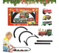 Setauoo Tren Navideño para Árbol de Navidad con Vía,Divertidos Trenes de Juguete Navideños - Juego Eléctrico Decorativo Festivo para Fiestas Infantiles Actividades Familiares Tiempo de Juego en Casa