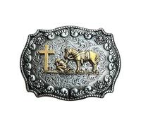 Seternaly Cruz religiosa diseñada con hebilla de cinturón de oración y caballo, hebillas de cinturón de vaquero occidental para hombres y mujeres, Prayer002, 4.5x3.5in