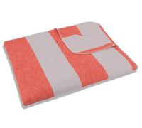 SETEX Manta de 85% algodón / 15% poliéster, Manta para decoración de Habitaciones, decoración de Dormitorio y más, Colcha de 200 x 150 cm, Color Naranja/Beige con Rayas