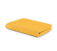 SETEX Manta de piqué de gofre, versátil, 100% algodón, Adecuada como Manta, Colcha, Manta de Verano, Manta para Exteriores y más, 150 x 200 cm, Color Amarillo