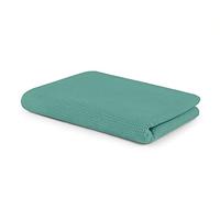 SETEX Manta de piqué de gofre, versátil Manta de 100% algodón, Adecuada como Colcha, Colcha, Manta de Verano, Manta para Exteriores y más, 75 x 120 cm, Color Azul petróleo