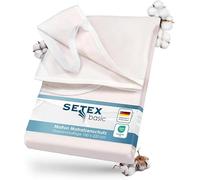 SETEX Protector de colchón Molton de 100 x 220 cm, Color Natural, para colchones de 15 a 22 cm de Altura, Protector de colchón con Gomas en Las Esquinas, estándar 100 de Öko-Tex