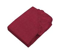 SETEX Sábana Bajera Ajustable de Franela Fina, 90 x 200 cm, Aprox. 90% algodón, 10% poliéster, Color Rojo Oscuro, 1110 090200 407 307 (SE0)