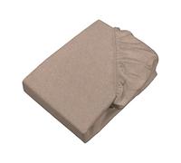 SETEX Sábana Bajera de Franela Melange, 140 x 200 cm, Aprox. 90% algodón, Aprox. 10% poliéster, Color Beige