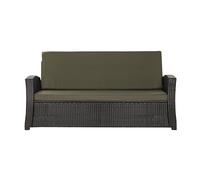 Setgarden® Cojín para banco de jardín de polirratán, cómodo cojín para bancos de jardín, cojines perfectos para tu sofá de jardín o columpio de jardín (verde, 150 x 60 x 50 cm)