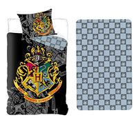 SETINO Harry Potter - Juego de Funda nórdica de 140 x 200 cm y Funda de Almohada de 63 x 63 cm y sábana Bajera de 90 x 200 cm