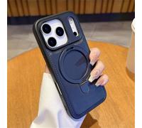 SETNGB Funda de Cuero con Soporte Invisible para iPhone 17, 16, 15, 14, 13 Pro MAX, 17 Air, 16, 15, 14 Plus, con Carga inalámbrica y antigolpes, Color Azul Zafiro.