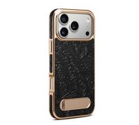 SETNGB Funda magnética Invisible de Cuero con Flores para iPhone 17, 16, 15, 14 y 13 Pro MAX y 17 Air, con Carga inalámbrica y a Prueba de Golpes, Color Negro, para iPhone 13 Pro
