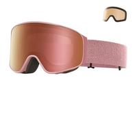 SETNGB Gafas de esquí fotocromáticas abatibles de moda para hombre y mujer, 2026, antivaho, doble lente, gafas para deportes de snowboard, Sugar Silk Peach Mist, 1 unidad