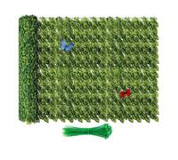 Seto Artificial con Hojas Extensibles Seto de hiedra artificial resistente a los rayos UV, pantalla de privacidad para interiores y exteriores, ideal para jardín, patio y decoración de bodas.