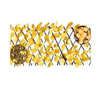 Seto artificial de 40 x 200 cm, valla decorativa, valla de flores, valla de madera, enrejado de jardín, paneles de enrejado de privacidad, valla de jardín, valla de pared, pared de plantas, valla de