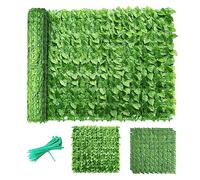 Seto artificial extensible para balcón, resistente a los rayos UV, valla de jardín, 1 x 12 m, ideal para espacios al aire libre y decoración de jardinería (color: B)
