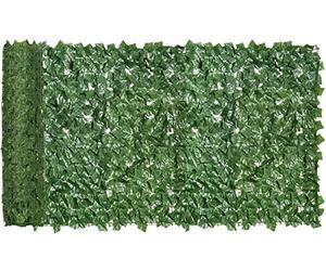 Seto Artificial Hiedra Artificial Pantalla de Cerca de privacidad,Seto Artificial de Ocultación para Jardín de Plástico Verde Cañizo(0.5x3m/1.64x9.84ft)