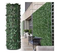 Seto Artificial Pantalla de Pared Verde Artificial Valla de Celosía Artificial con Hojas de Hiedra Pantalla de Privacidad de Hiedra Artificial YOUKANG2501(1x4m)