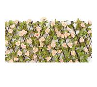 Seto artificial, planta, valla de privacidad artificial, pantalla, seto artificial, seto de flores, enrejado, jardín, extensible(Champagne,Pequeña)