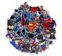 SetProducts Top Pegatinas! Juego de 45 Pequeñas Pegatinas de Batman y Superman - Calidad de Comics - No Vulgares - Marvel, Bomba, Super Héroes - Personalización, Scrapbooking, Bullet Journal