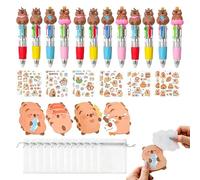 Sets de escritura para niñas - Instrumentos de escritura capibles para el aula - Suministros escolares con vascos Notas adhesivas Plumas - Para Universidad Adolescentes Estudiantes Niñas Niños