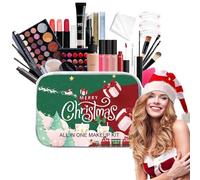 Sets de maquillaje de Navidad, maquillaje de Navidad todo en 1 set-waterproof, más funciones para Navidad | Elementos cosméticos con caja de almacenamiento, conjunto multifuncional todo en 1 estableci