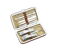 Sets de Uñas,Cuidado de Uñas,Set Cortauñas Profesi Nail Care Set with Portable Leather Case - Professional Manicure & Pedicure Kit for Adults(D 11 Piece Set)