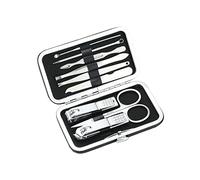 Sets de Uñas,Cuidado de Uñas,Set Cortauñas Profesi Nail Care Set with Portable Leather Case - Professional Manicure & Pedicure Kit for Adults(C 9 Piece Set)
