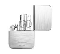 Sets de Uñas,Cuidado de Uñas,Set Cortauñas Profesi Nail Clipper Set - Portable Carbon Steel Nail Care Tools with Metal Case for Women - Travel Grooming Kit in Elegant Gold(Silver)