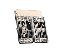 Sets de Uñas,Cuidado de Uñas,Set Cortauñas Profesi Professional Stainless Steel Nail Care Set Manicure and Pedicure Kit with Travel Case(19pcs Upgrade Gold)