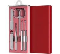 Sets de Uñas,Cuidado de Uñas,Set Cortauñas Profesi Professional Stainless Steel Nail Care Set - Manicure Pedicure Tools with Eyebrow Clipper and File(Style 1)