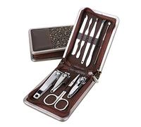 Sets de Uñas,Cuidado de Uñas,Set Cortauñas Profesi Professional Stainless Steel Nail Care Set Manicure and Pedicure Kit with Travel Case(9pcs Flip Zipper)