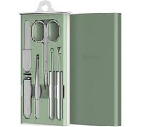 Sets de Uñas,Cuidado de Uñas,Set Cortauñas Profesi Professional Stainless Steel Nail Care Set - Manicure Pedicure Tools with Eyebrow Clipper and File(Style 2)