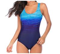 Sets Up - Traje de baño de bikini para mujer, traje de baño con relleno, tankini brasileño, push up, halter, tankini push up, bikini push up, ropa de playa, azul, M