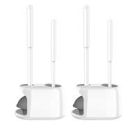 SetSail Juego de Cepillo de Inodoro y émbolo para Limpieza de baño, 2 Unidades de Cepillo de Inodoro Resistente y émbolo de Limpieza Profunda Oculto
