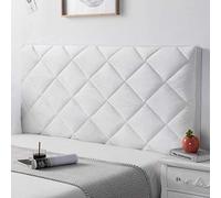 SetSailW Funda Cabecero de Cama 135/140/150, Extensible Fundas para Cabeceros, Antipolvo Funda para Camas Tamaño King Tamaño Queen, Protectores Muebles a Prueba de Polvo,White-150cm