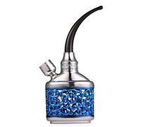 SETSCZY Bong, Bong de Vidrio, Bong de Copa de Vidrio Grueso, Pipa de Fumar Botella de Vidrio, Pipas de Agua, Juego de narguile de Bong de Plataforma petrolera, para Fumadores,Azul