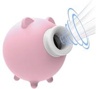 SETSCZY Cerdo Succión Vibrador Nipple Sucker Silicona Carga Estimulador de Clítoris Succionadores de Pezones Seno Bomba Masajeador Juguetes Sexuales Agrandar para Mujeres,Rosado