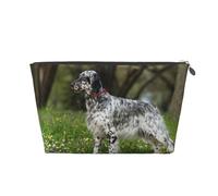 Setter Inglés Césped Mascotas Perros Setter Inglés, Bolsa de artículos de tocador Bolsa de Maquillaje Bolsa de cosméticos Bolsa de artículos de tocador de Viaje portátil