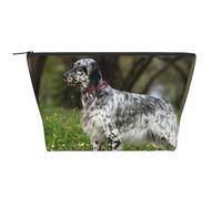Setter Inglés Césped Mascotas Perros Setter Inglés, Bolsa de artículos de tocador Bolsa de Maquillaje Bolsa de cosméticos Bolsa de artículos de tocador de Viaje portátil