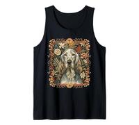 Setter Inglés Floral Estilo Vintage Perro Camiseta sin Mangas