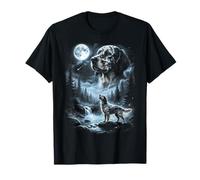 Setter Inglés Howling to The Moon Retro 90's Dog Camiseta