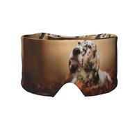 Setter Inglés Otoño Mascotas Cachorros Perros Inglés,Máscara para ojos con bloqueo de luz y protección ocular completa para dormir, orejeras y ojos.