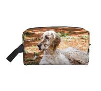 Setter Inglés Otoño Mascotas Perros del Bosque Inglés, Bolsa de Maquillaje Bolsa de cosméticos Bolsa de artículos de tocador de Viaje portátil Organizador de Bolsa de Maquillaje