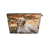 Setter Inglés Otoño Mascotas Perros Inglés, Bolsa de Maquillaje Bolsa de cosméticos Bolsa de artículos de tocador de Viaje portátil Bolsa de artículos de tocador