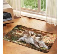 Setter Inglés Otoño Mascotas Perros Inglés,Tapete para Comida de Mascotas, manteles Individuales de Cuero sintético para Gatos y Perros,40x60cm