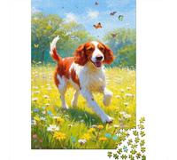 Setter irlandés Puzzles Pour Adultes 1000 Pièces Jeu Éducatif Jouets Défi Artisanat Cadeau Famille Décor À La Maison Jeu D'adresse Pour Toute La Famille 1000pcs (75x50cm)