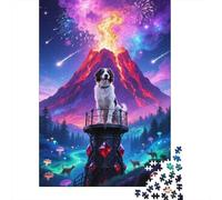 Setter Irlandés Volcán Bosque Puzzle 1000 Piezas Impresión De Alta Definición, Puzzle De Madera, para Adultos Y Niños, Rompecabezas Juego De Retos, Regalo 1000pcs (75x50cm)