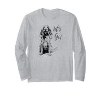Setter Rojo irlandés Let's Go! Diseño - Happy Setter Design Manga Larga