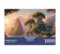 Setting Sun Shines on The Lake 1000 Piezas Cartón Rompecabezas Fairy Tale Landscape Liberador De Estrés Juego Creativo Puzzle Juego De Desafío Difícil 38x26cm/1000pcs