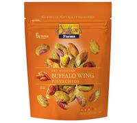 Setton Farms Pistachos, sabor a alas de búfalo, condimentado natural, pistachos tostados en seco sin cáscara, proyecto de OGM verificado, sin gluten, vegano, kosher, 142 ml, bolsa resellable