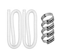 Settoo 2 Piezas Manguera de Piscina de 32mm Piscina Manguera de Repuesto con 4 Abrazaderas Metálicas,para Piscinas sobre el Suelo(150x3.2cm)